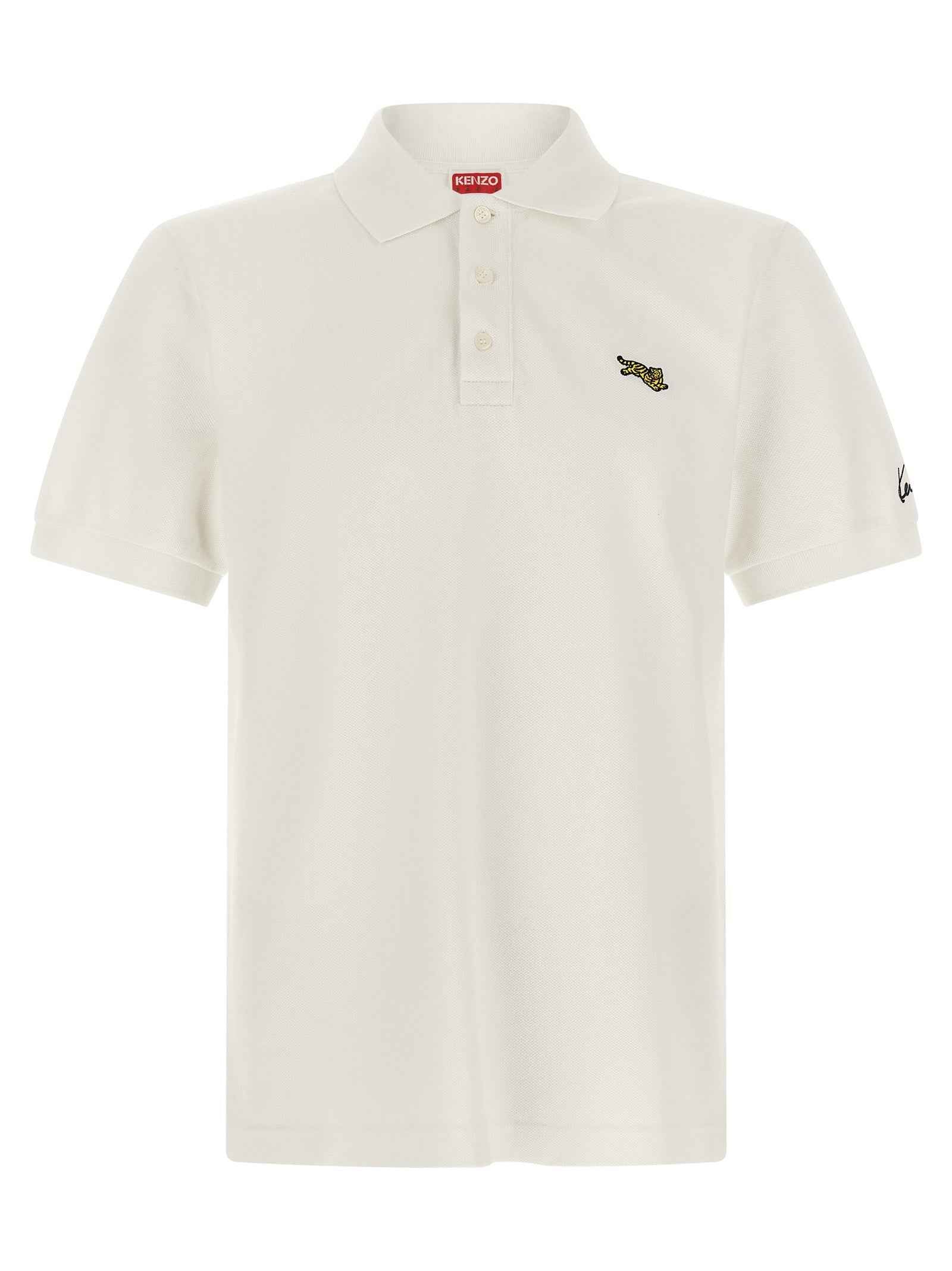 White Cotton Polo Shirt