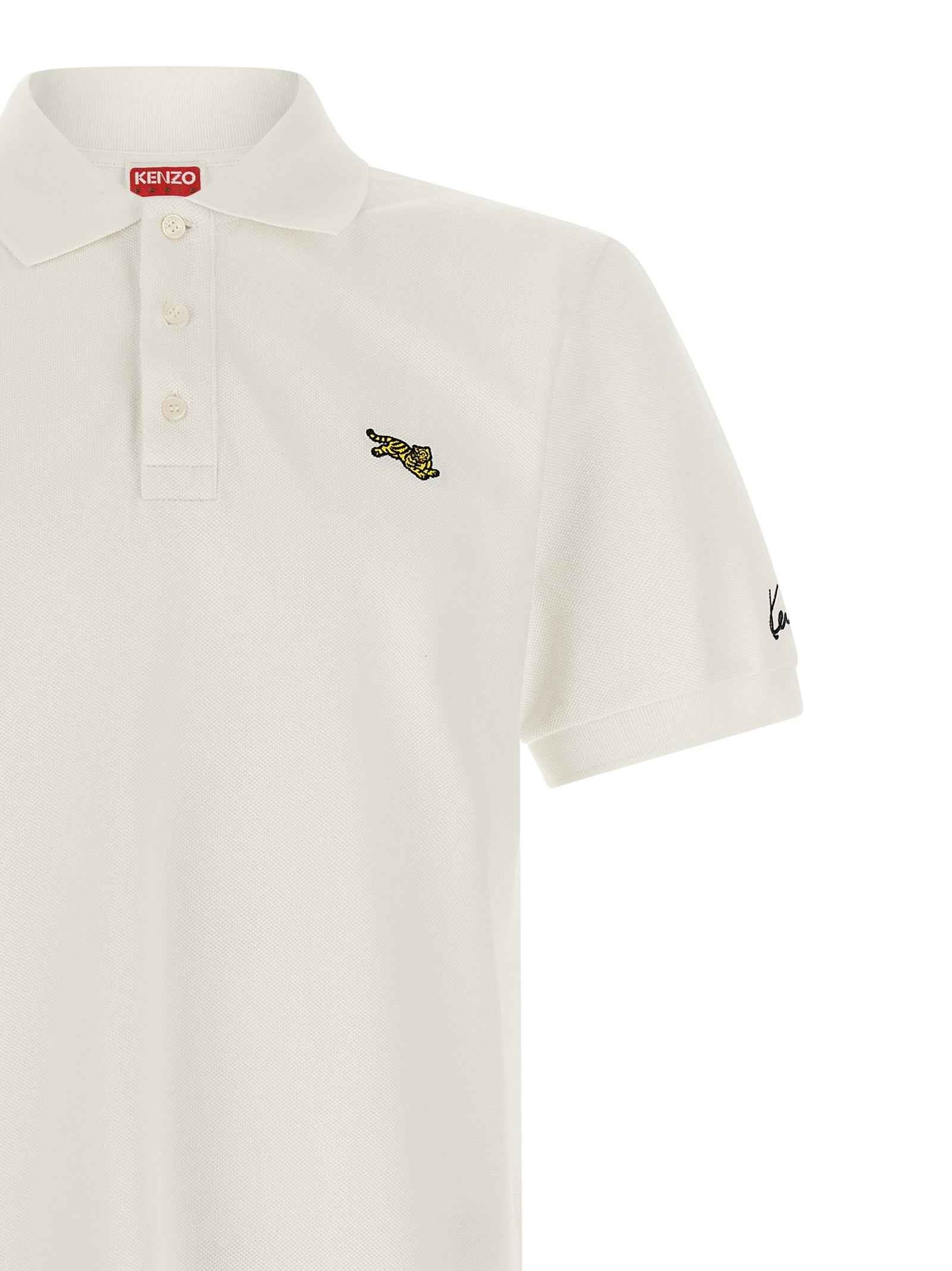 White Cotton Polo Shirt