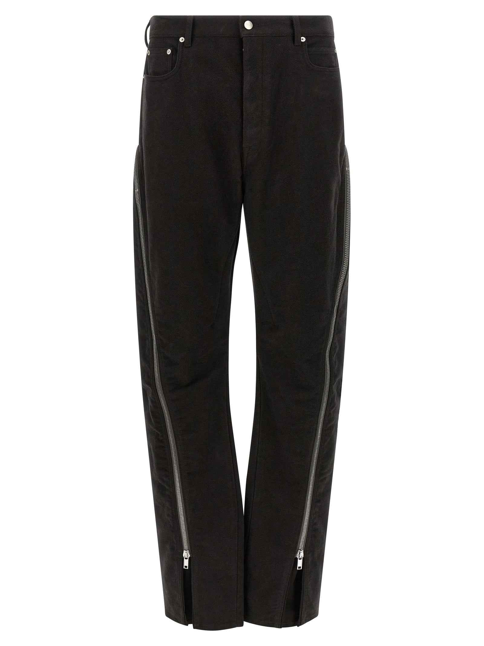 Black Cotton Flared Pants