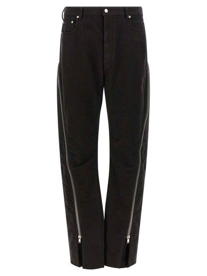 Black Cotton Flared Pants