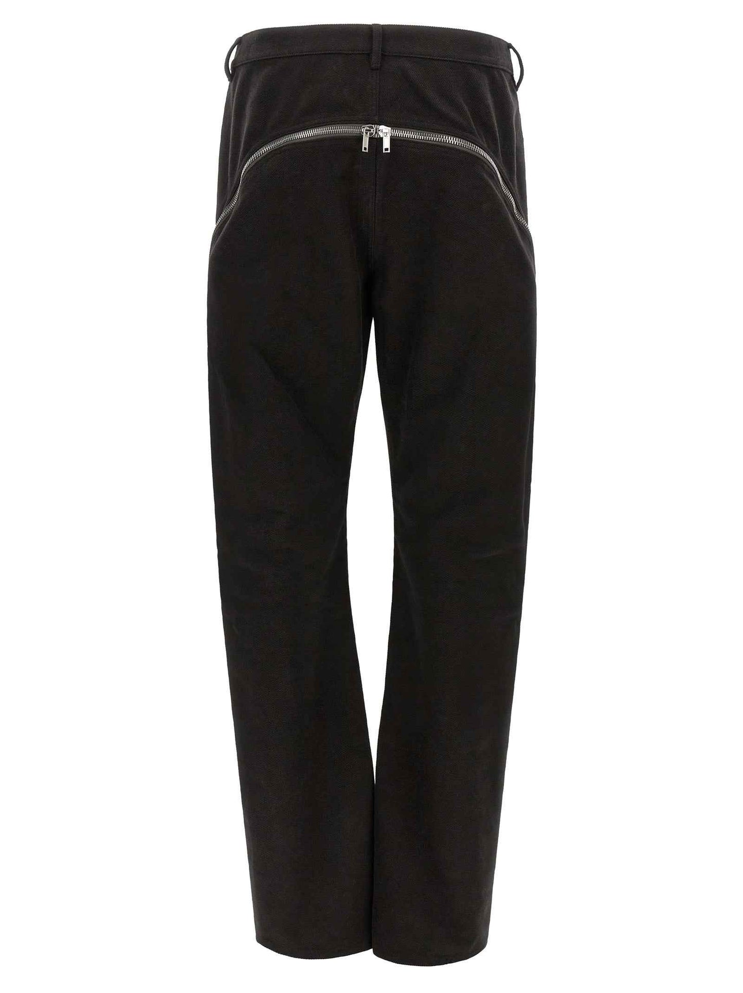 Black Cotton Flared Pants