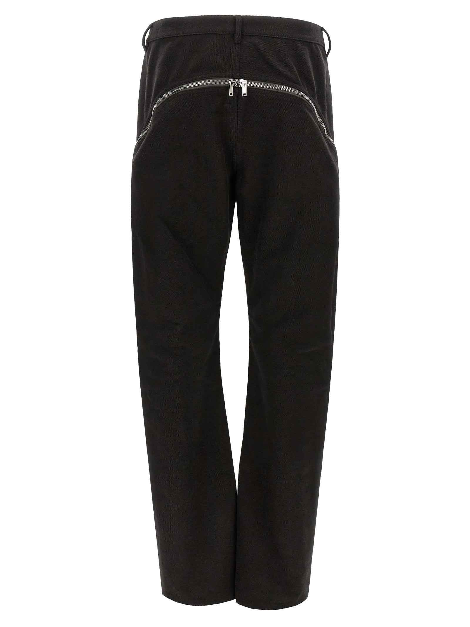 Black Cotton Flared Pants