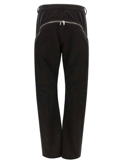 Black Cotton Flared Pants