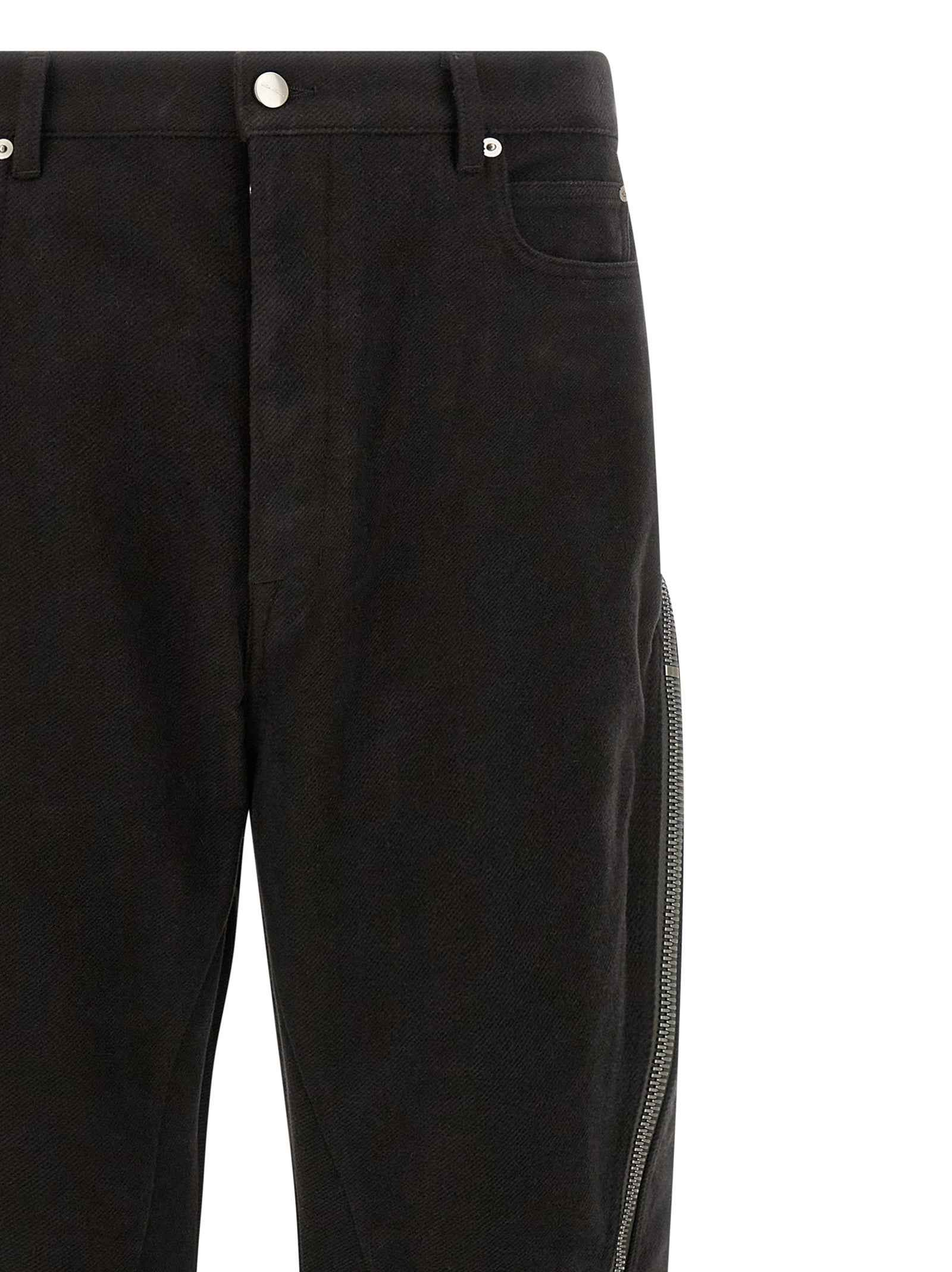 Black Cotton Flared Pants
