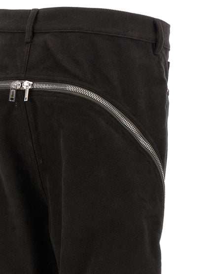 Black Cotton Flared Pants