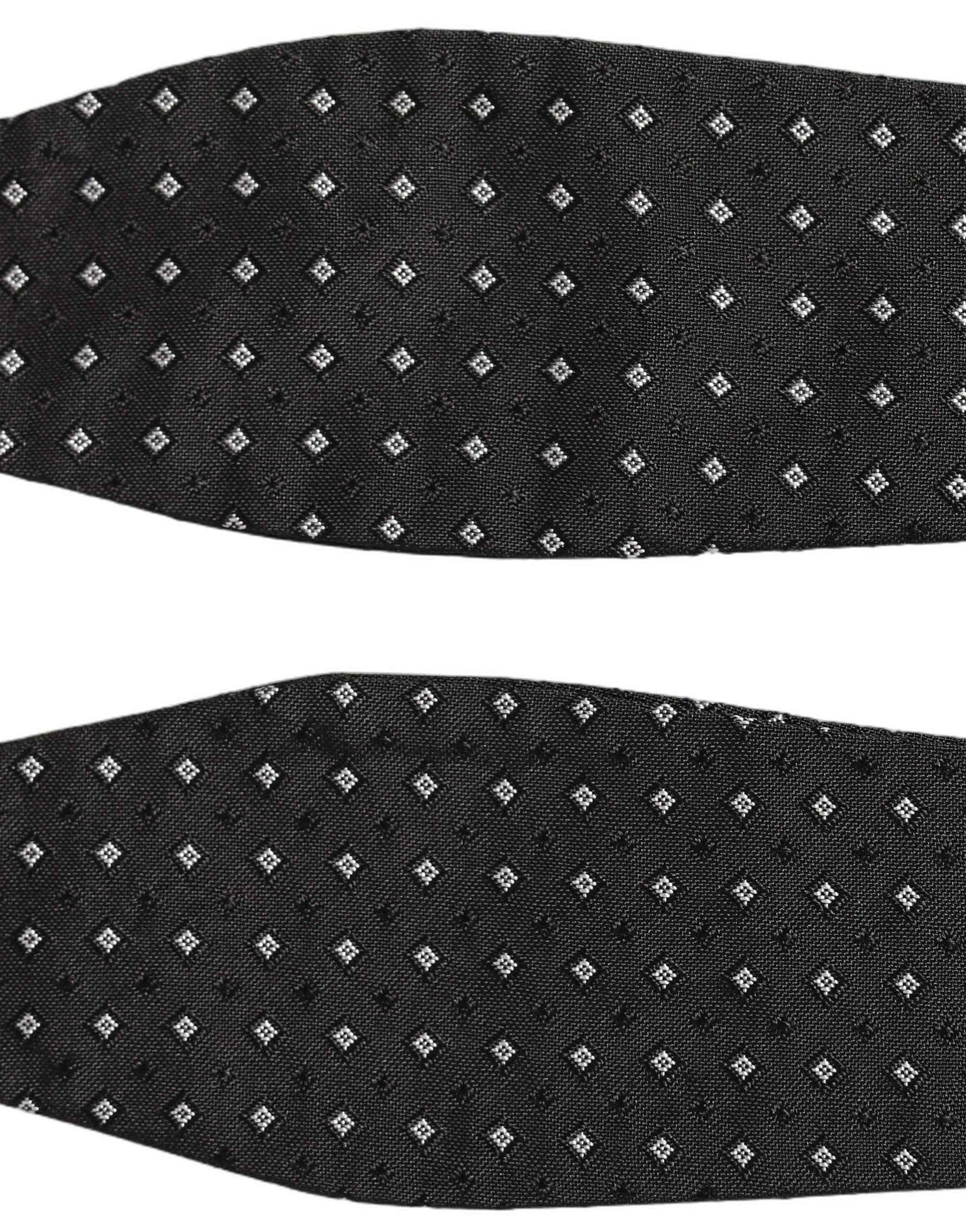 Black White Polka Dot Adjustable Neck Papillon Bow Tie