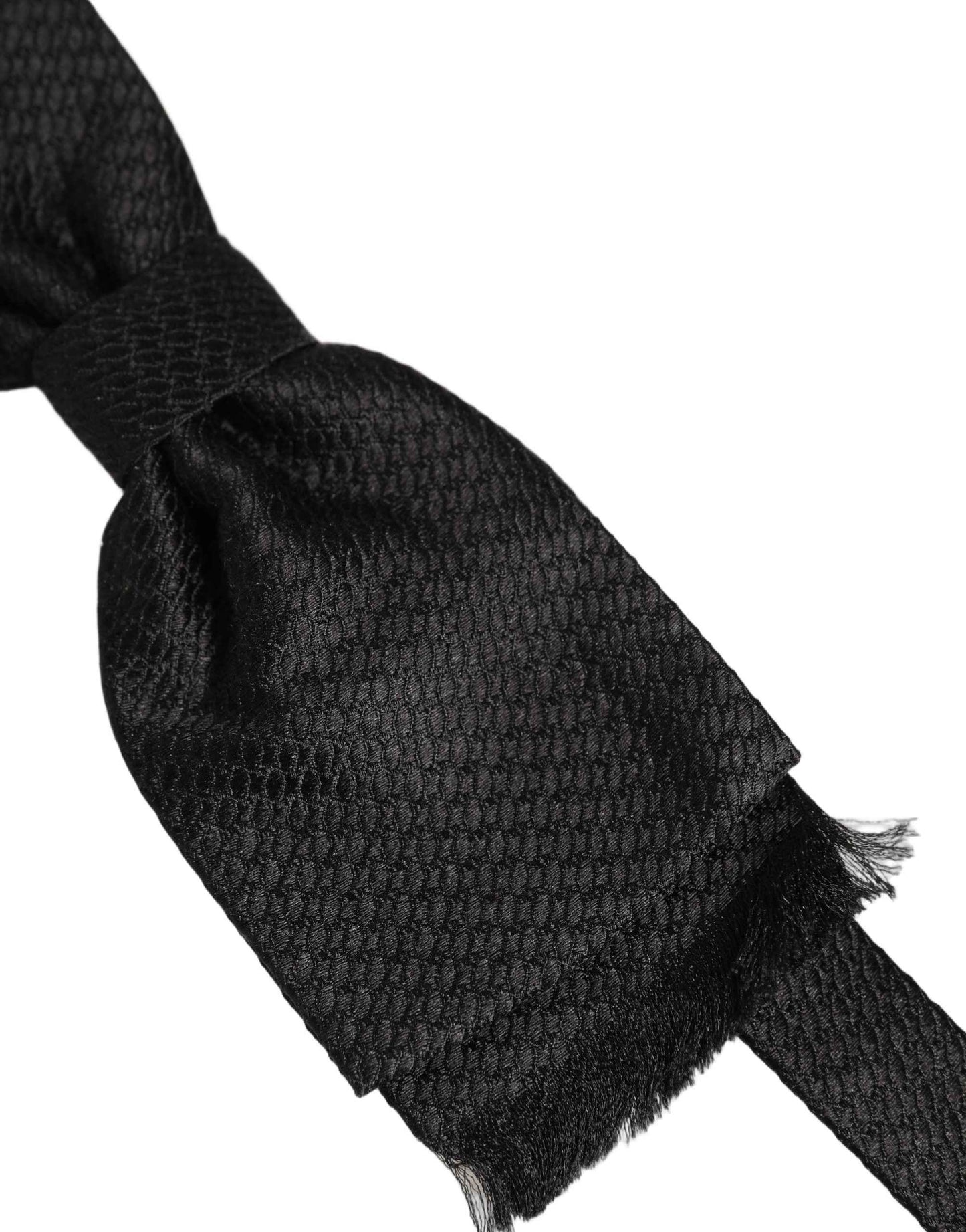 Men Black 100% SIlk Adjustable Neck Papillon Bow Tie