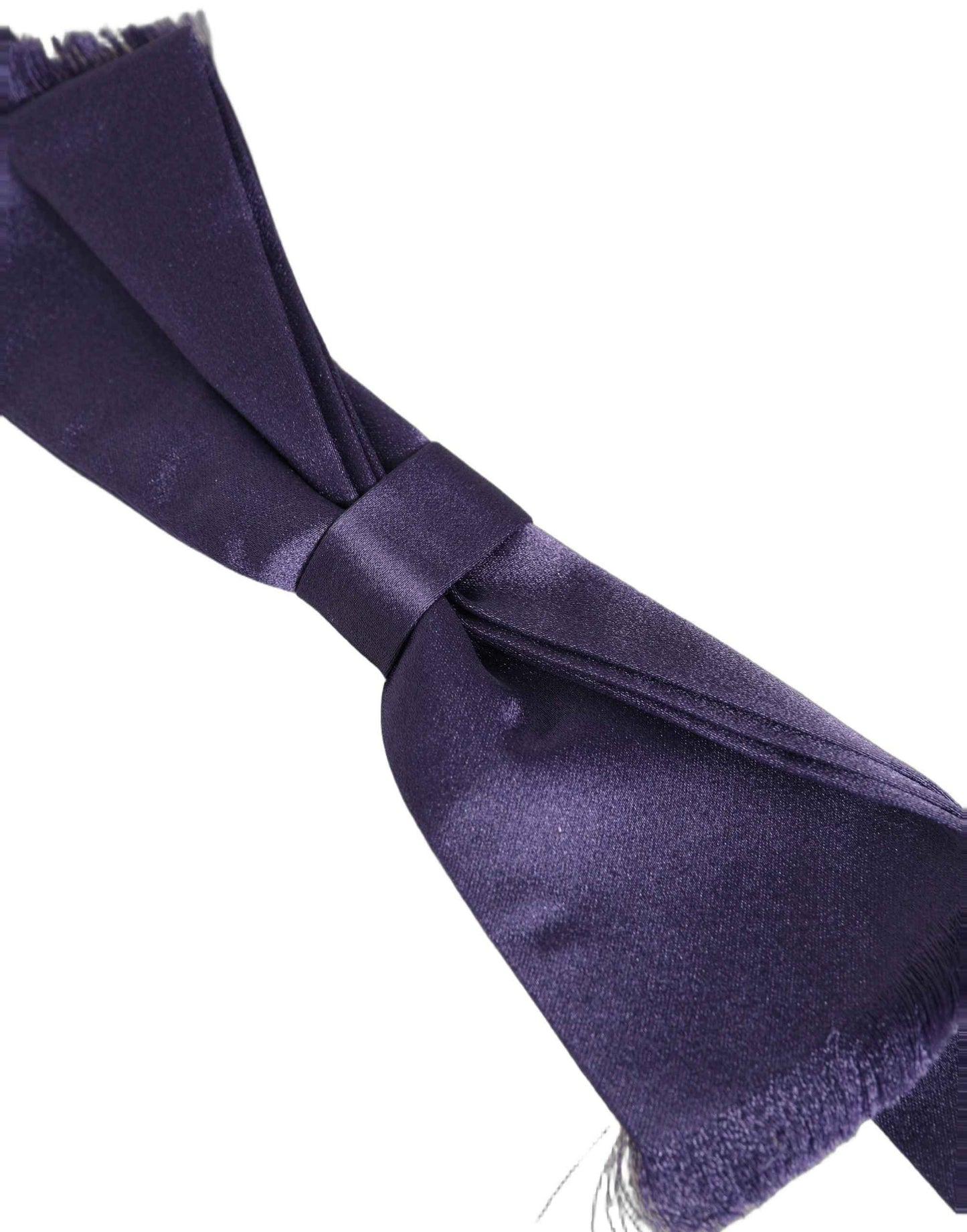 Men Purple 100% Silk Adjustable Neck Papillon Bow Tie