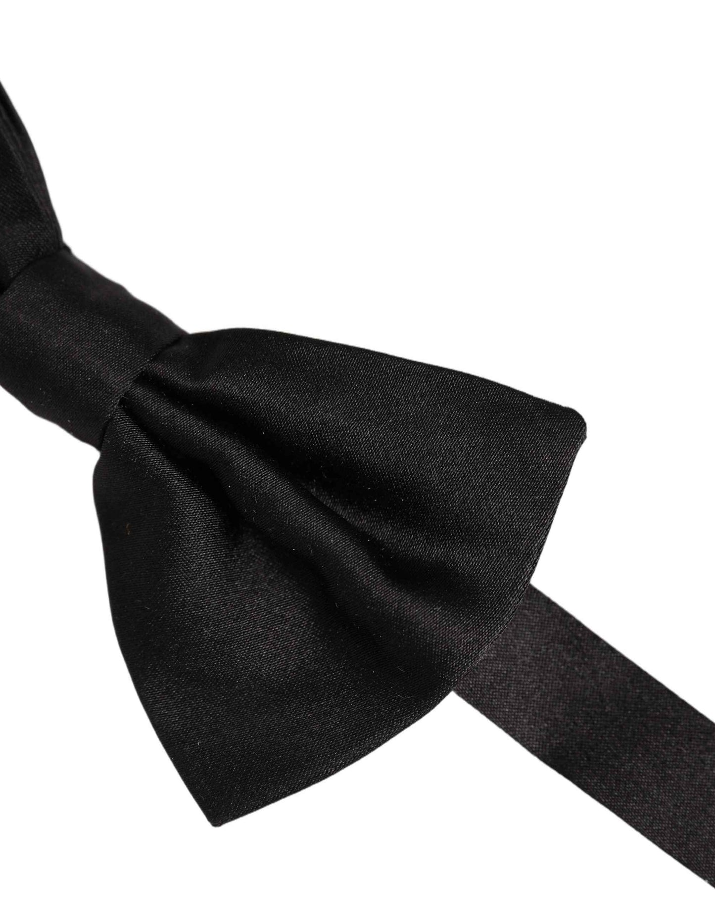 Men Black 100% Silk Adjustable Neck Papillon Bow Tie