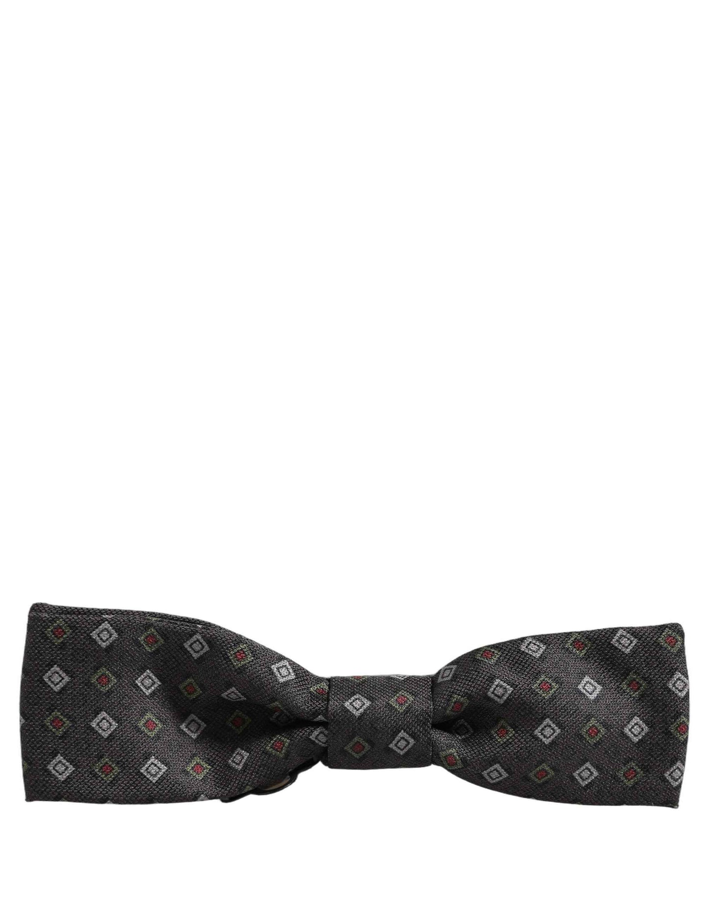 Men Dark Gray Geometric Adjustable Bow Tie