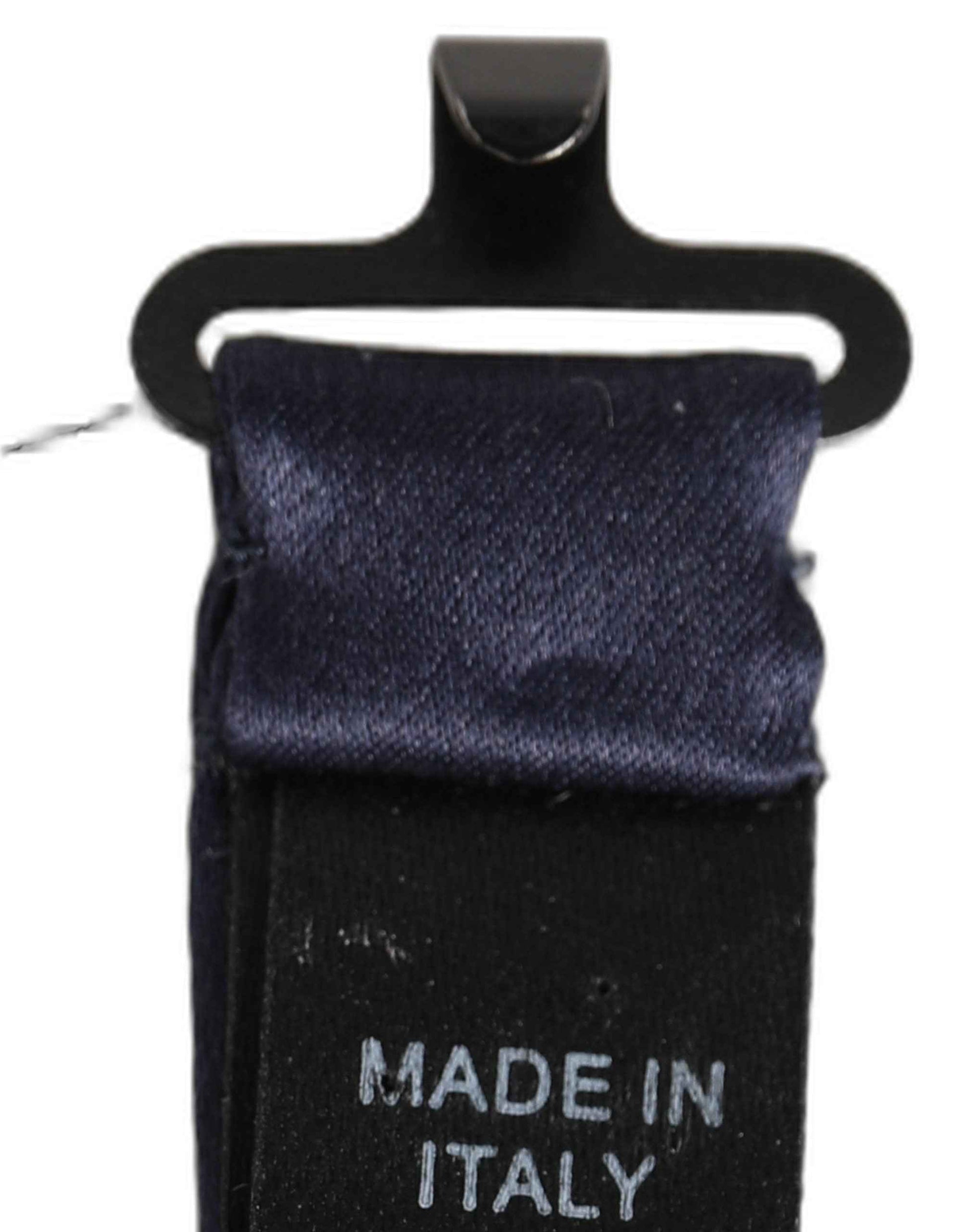 Dark Blue 100% Silk Adjustable Neck Papillon Bow Tie