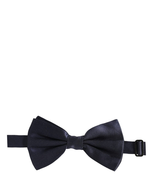 Dark Blue 100% Silk Adjustable Neck Papillon Bow Tie
