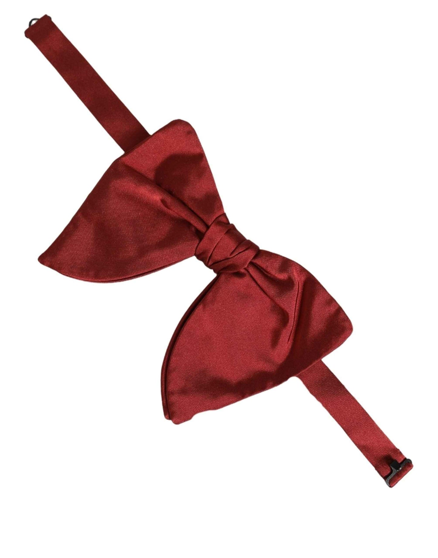 Men Red 100% Silk Adjustable Neck Papillon Bow Tie