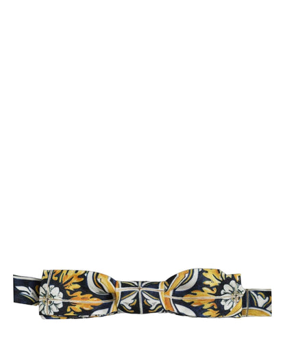 Multicolor Damask Style Adjustable Neck Papillon Bow Tie