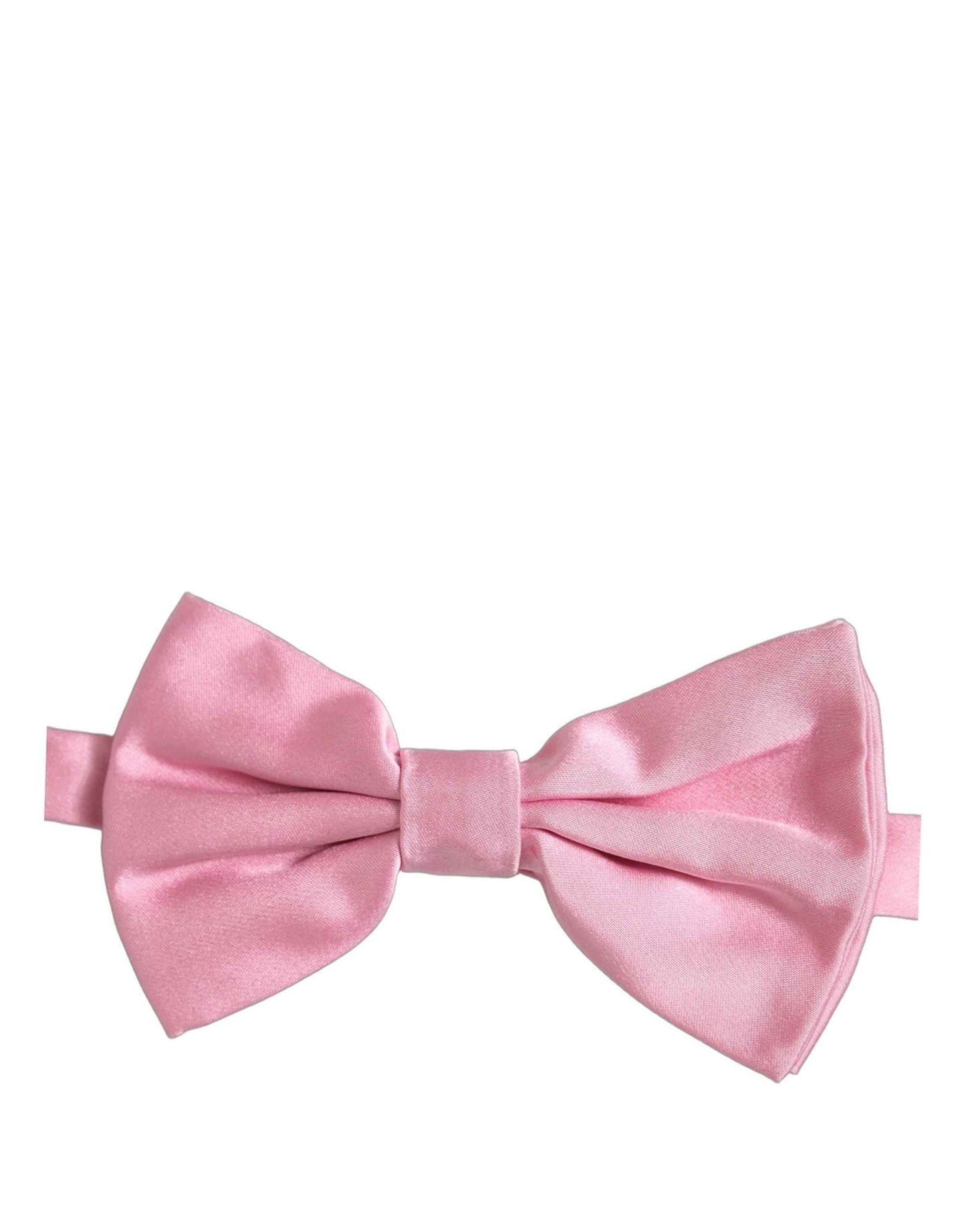 Men Pink 100% Silk Adjustable Neck Papillon Bow Tie