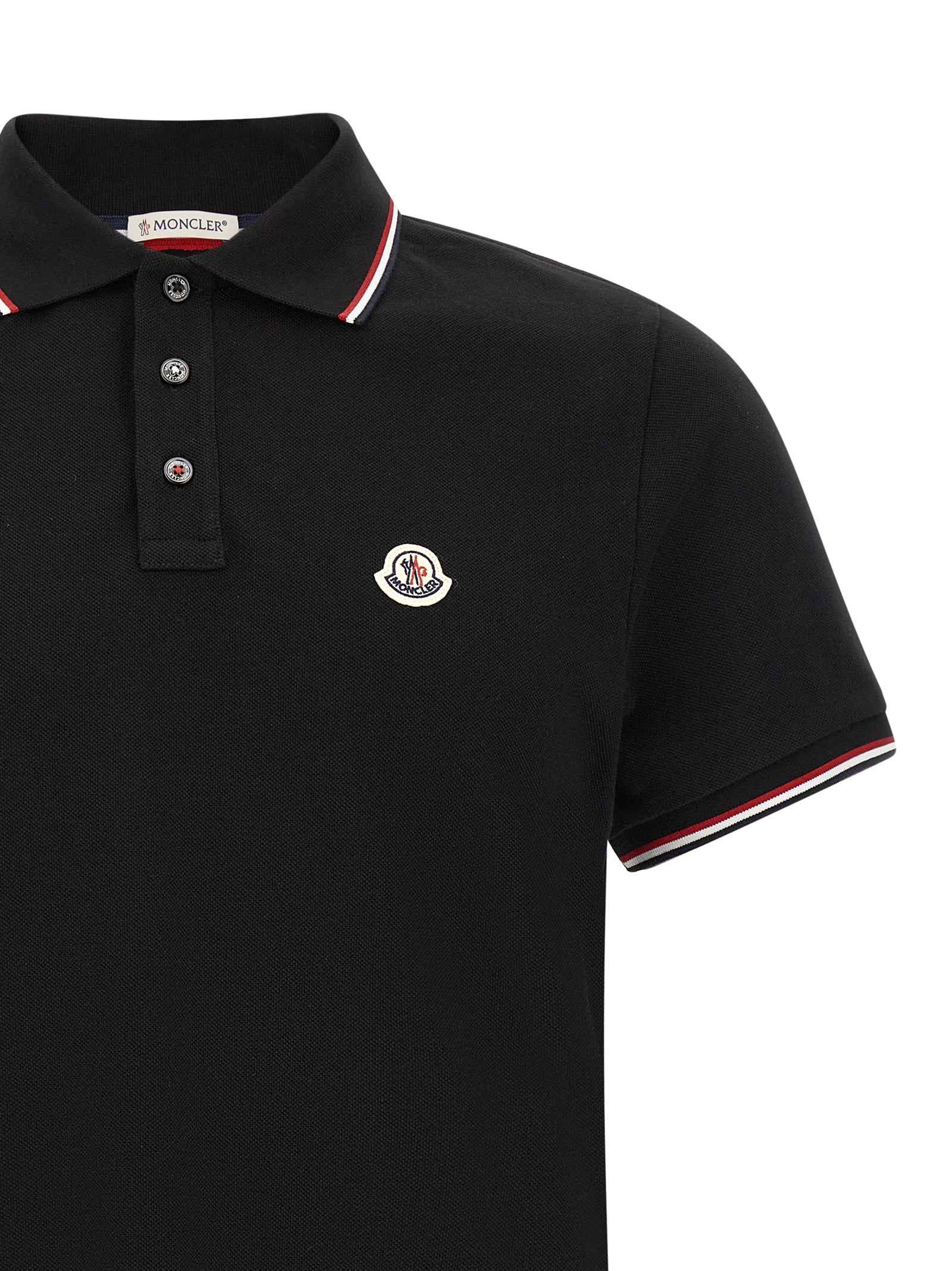 Black Cotton Polo Shirt