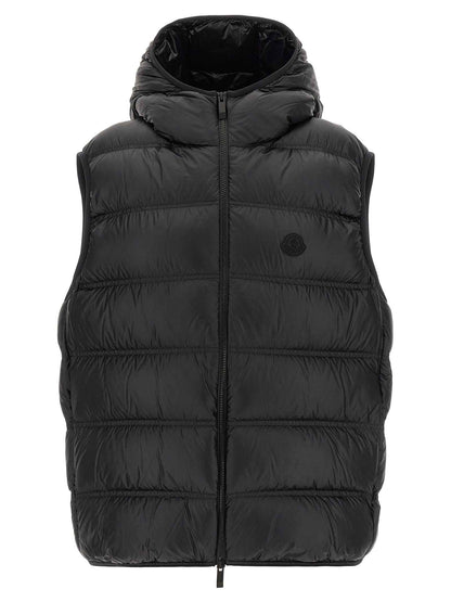Black Polyamide Sleeveless Jacket