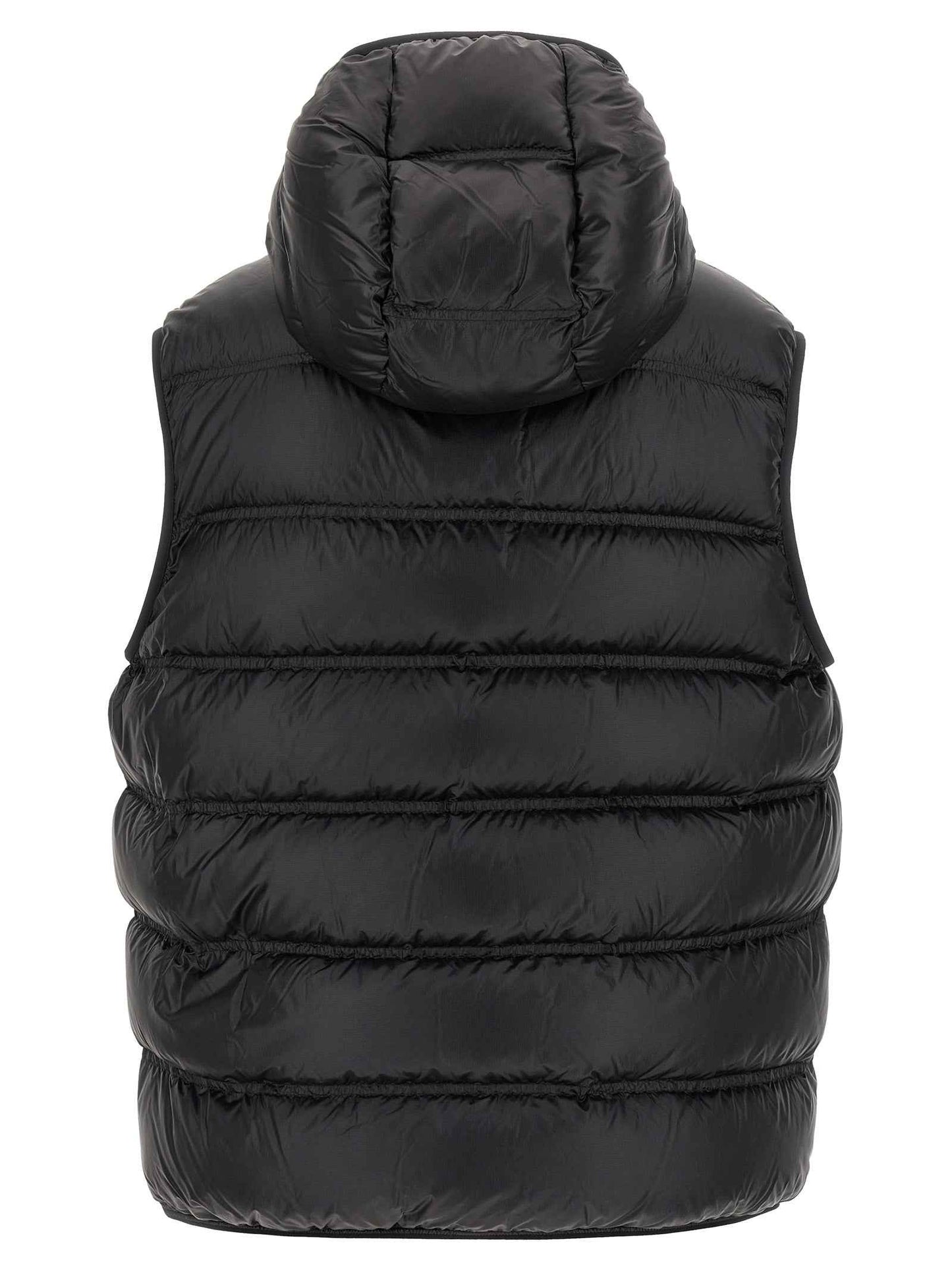 Black Polyamide Sleeveless Jacket