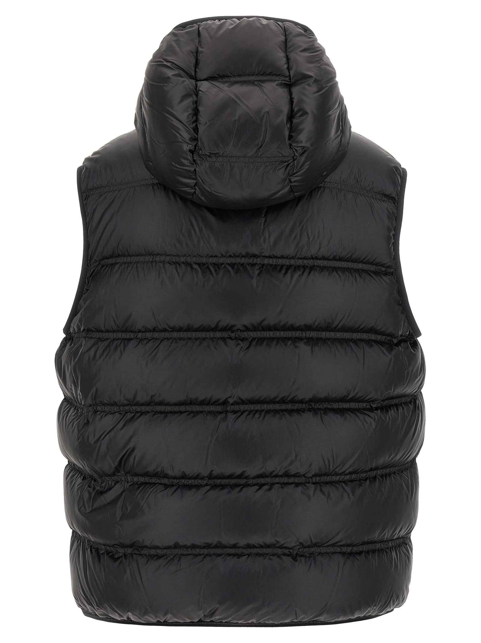 Black Polyamide Sleeveless Jacket