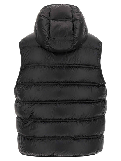 Black Polyamide Sleeveless Jacket