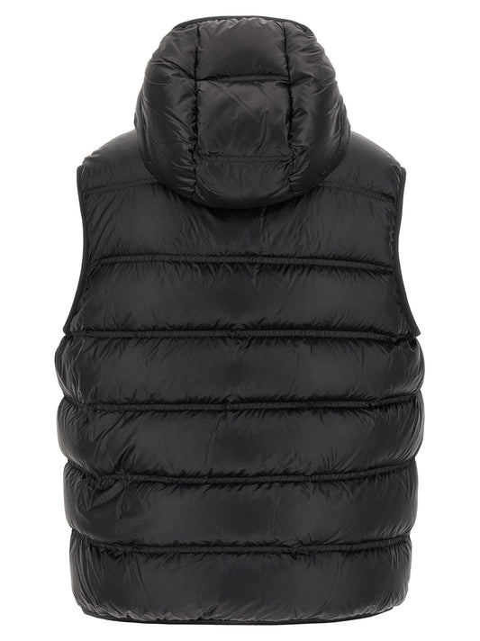 Black Polyamide Sleeveless Jacket
