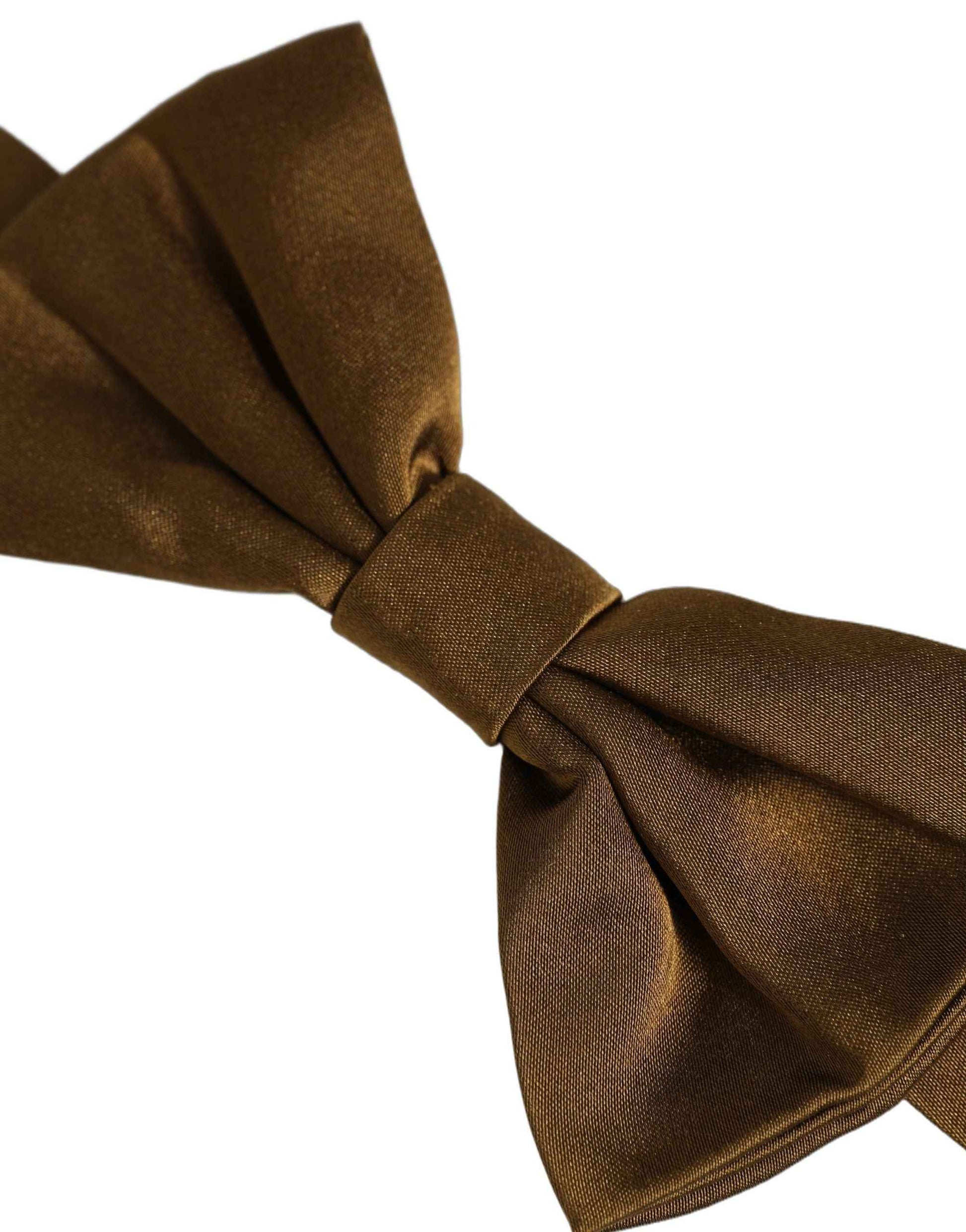 Men Brown 100% Silk Adjustable Neck Papillon Bow Tie