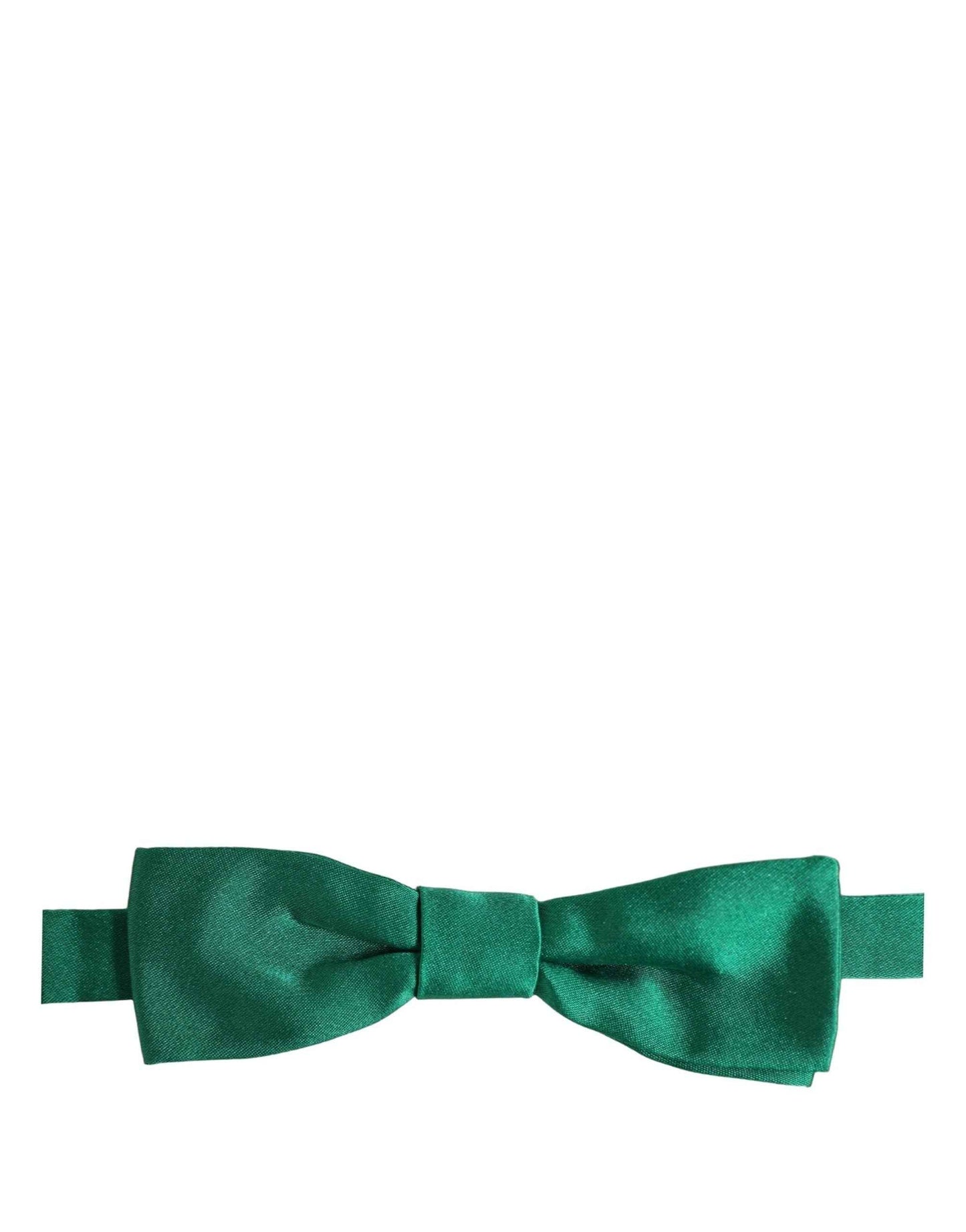 Men Green 100% Silk Adjustable Neck Papillon Bow Tie