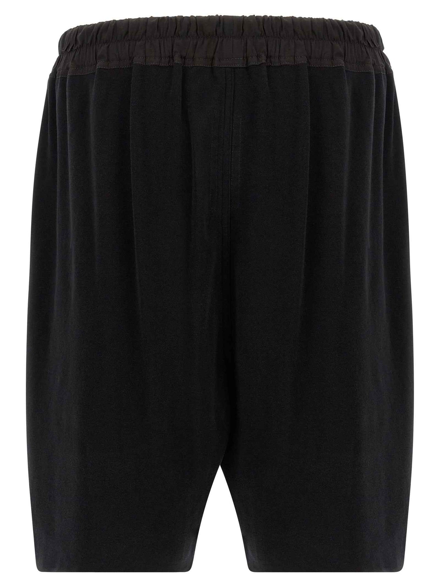 Black Cotton Bermuda Shorts