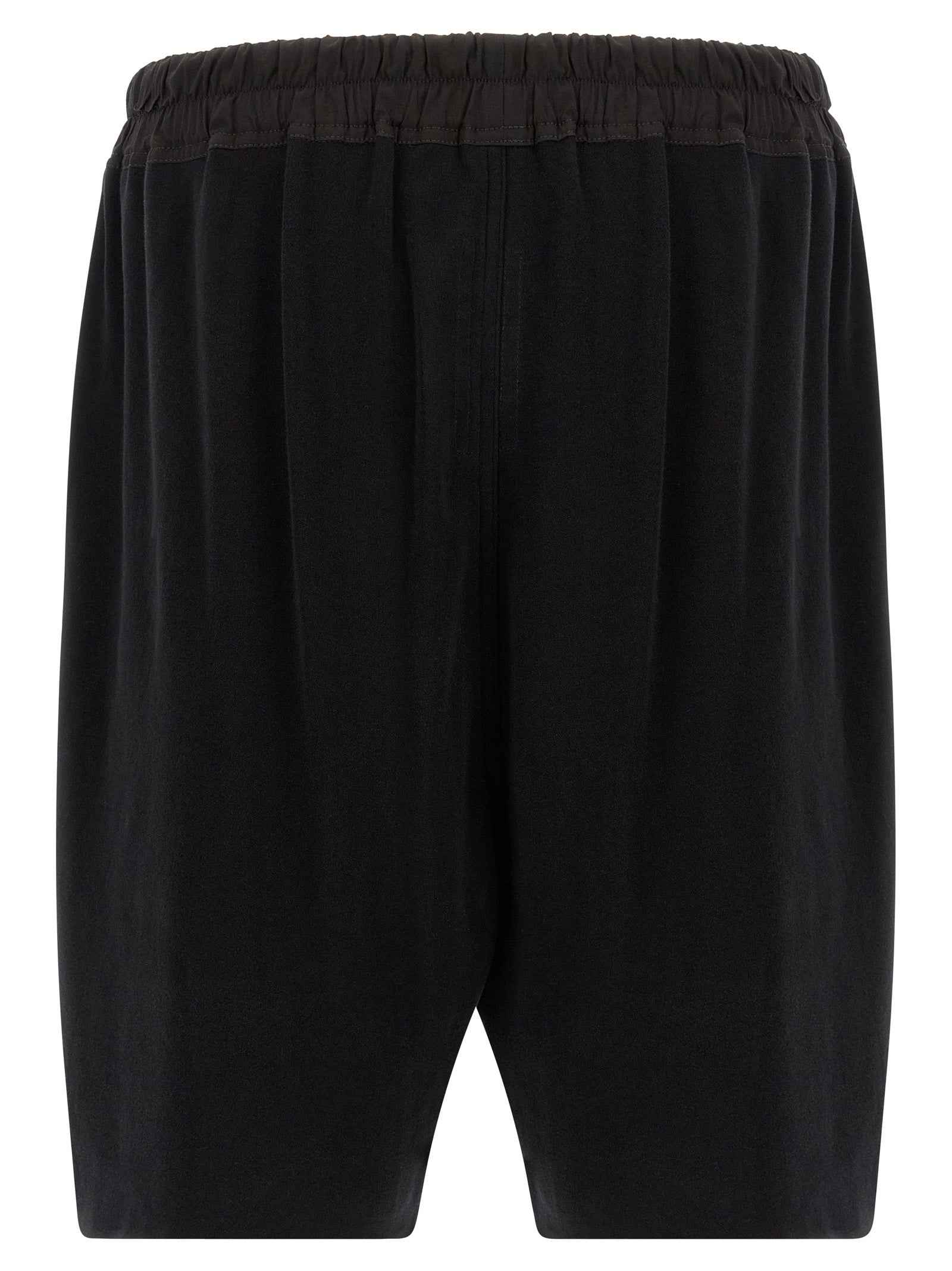 Black Cotton Bermuda Shorts