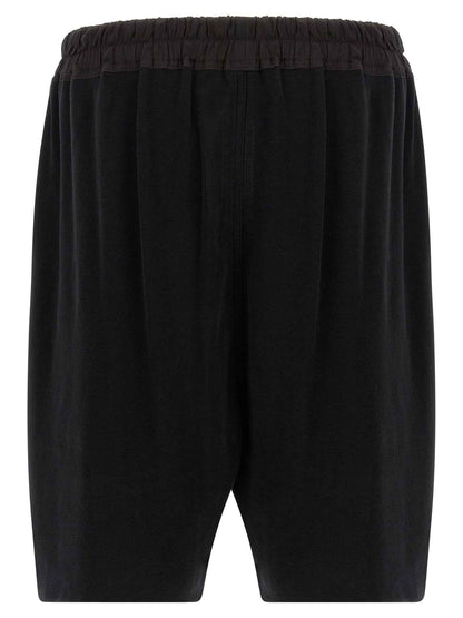 Black Cotton Bermuda Shorts