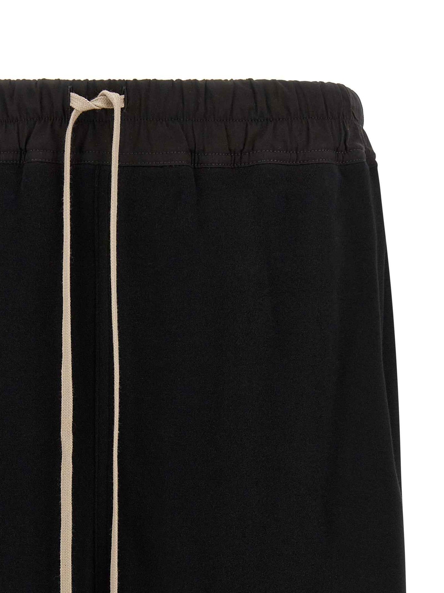 Black Cotton Bermuda Shorts