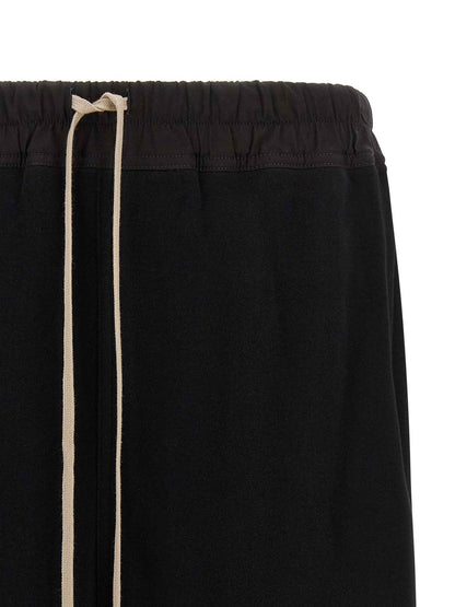 Black Cotton Bermuda Shorts