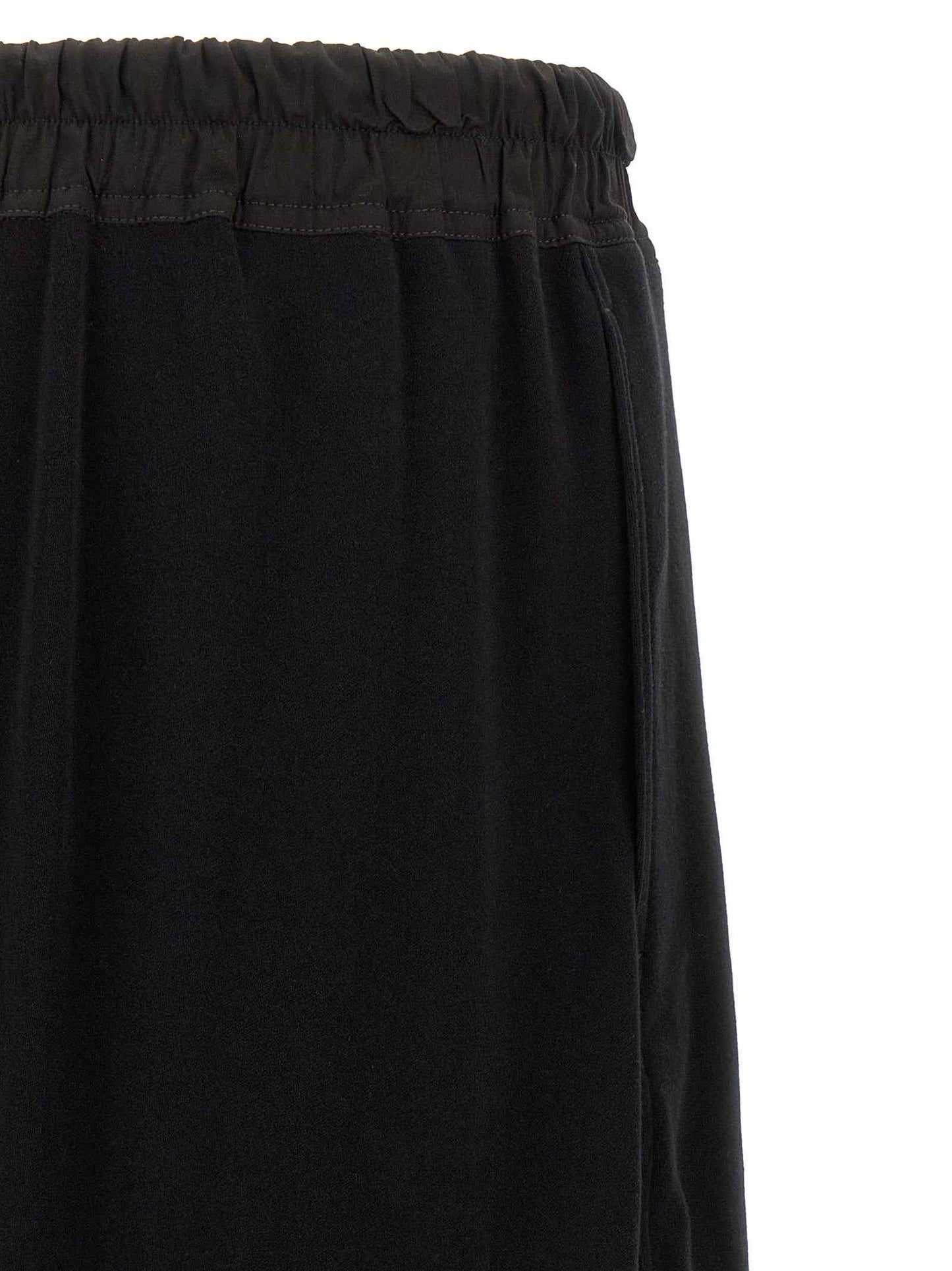 Black Cotton Bermuda Shorts