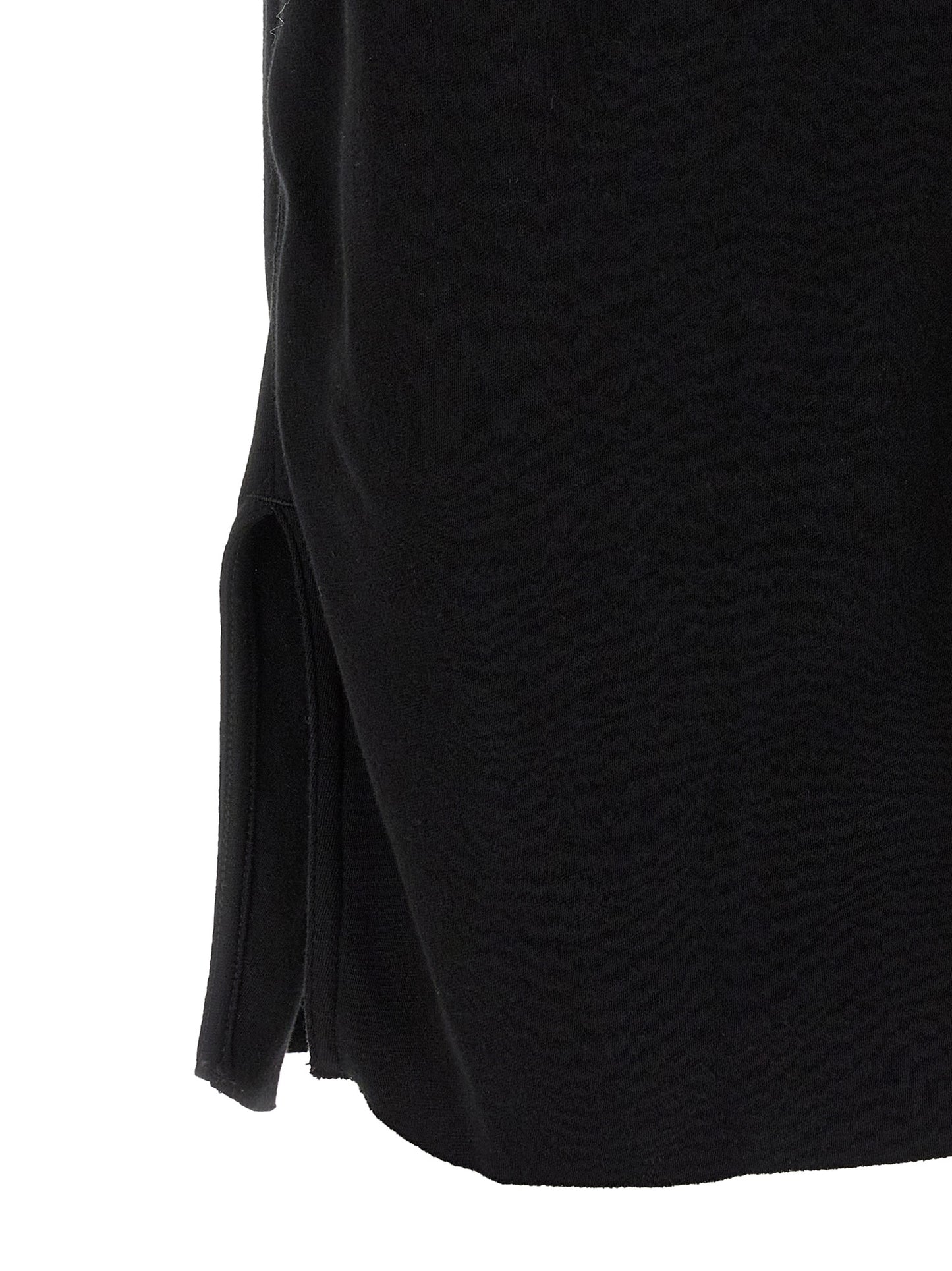 Black Cotton Bermuda Shorts