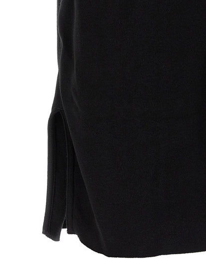 Black Cotton Bermuda Shorts