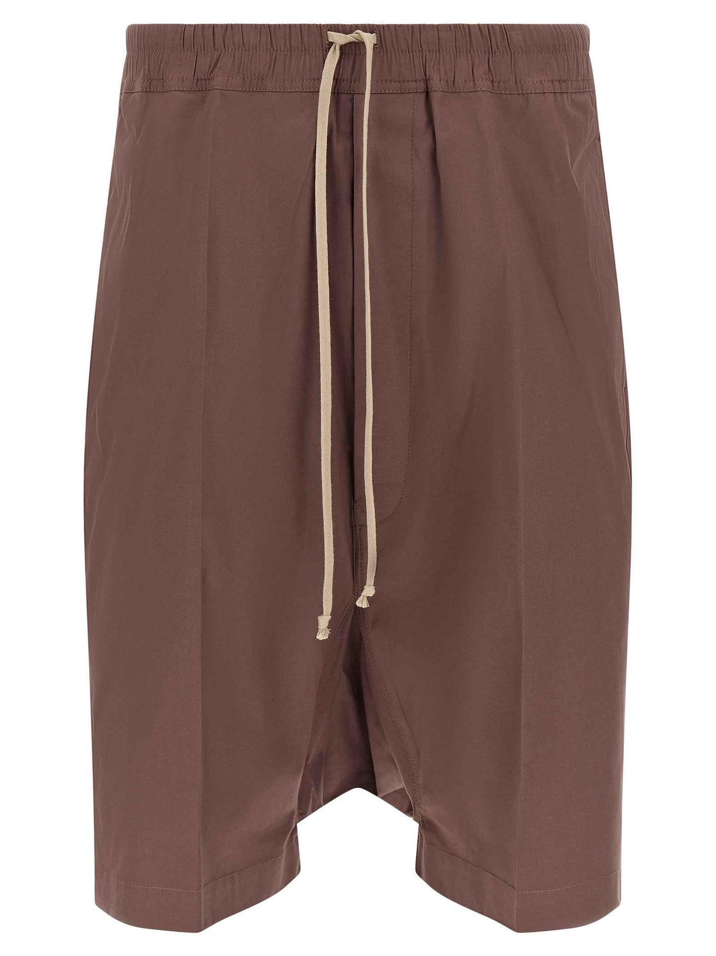 Brown Cotton Bermuda Shorts