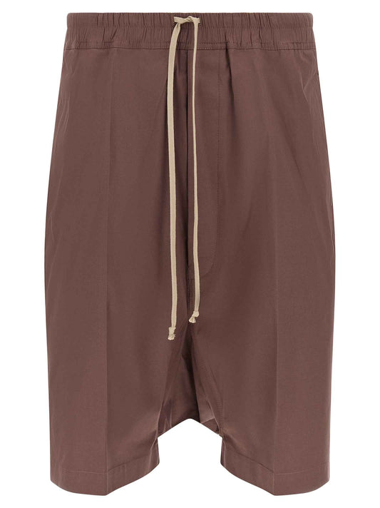 Brown Cotton Bermuda Shorts