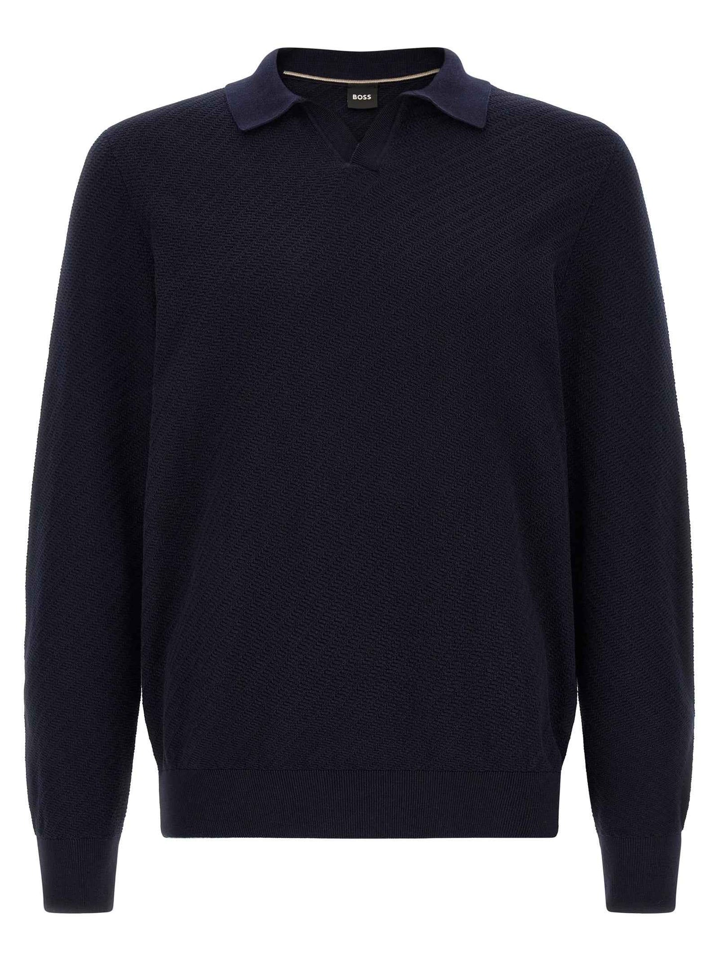 Blue Cotton Polo Shirt