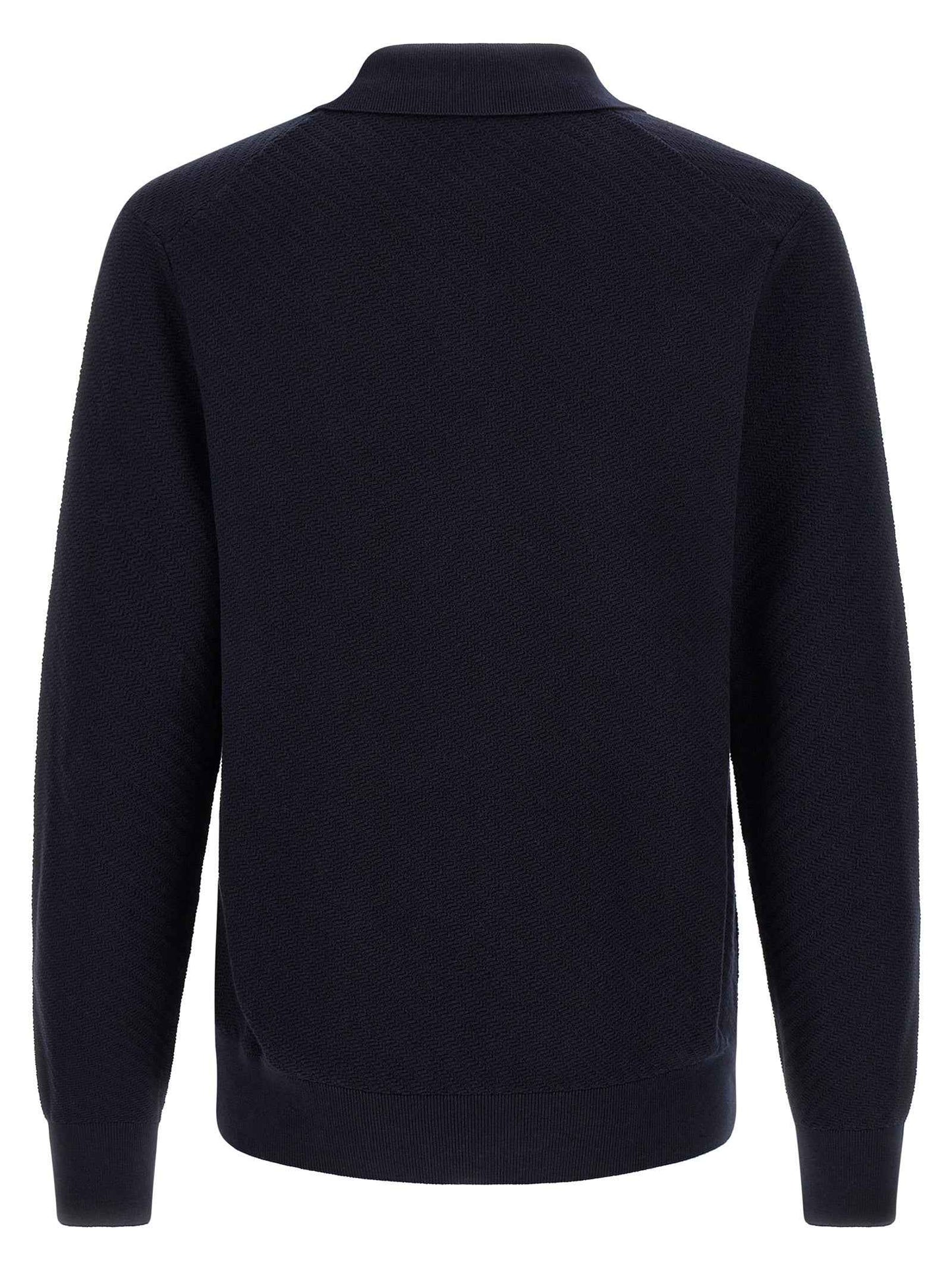 Blue Cotton Polo Shirt