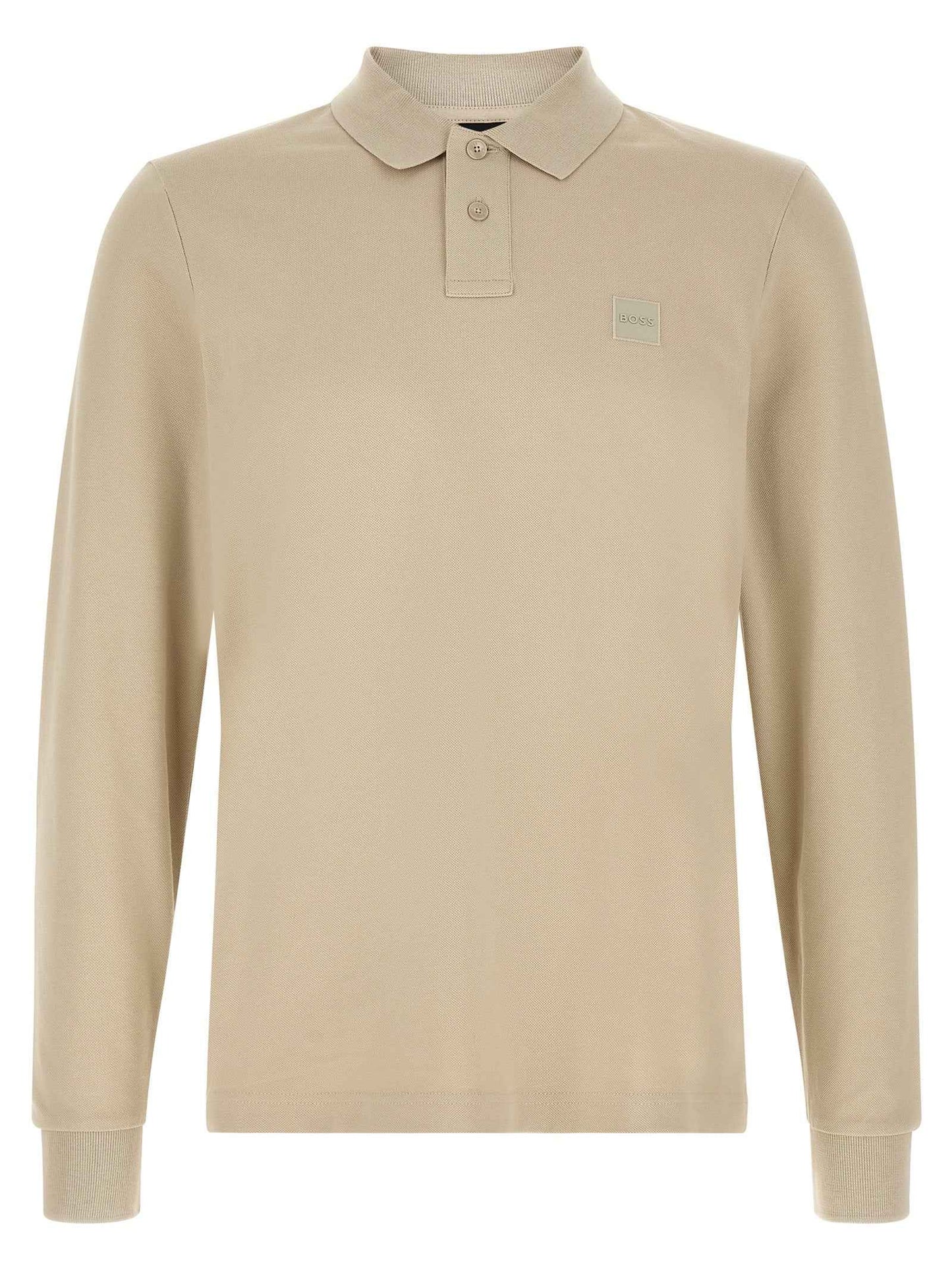 Beige Cotton Polo Shirt