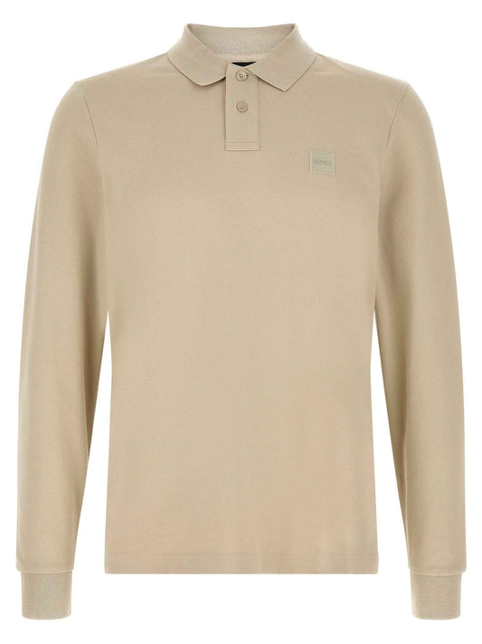 Beige Cotton Polo Shirt