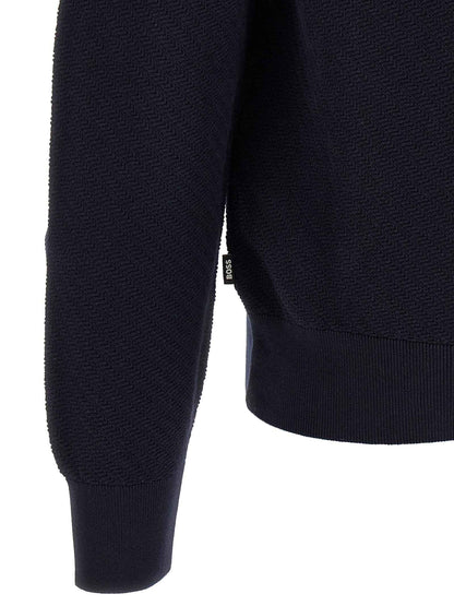 Blue Cotton Polo Shirt