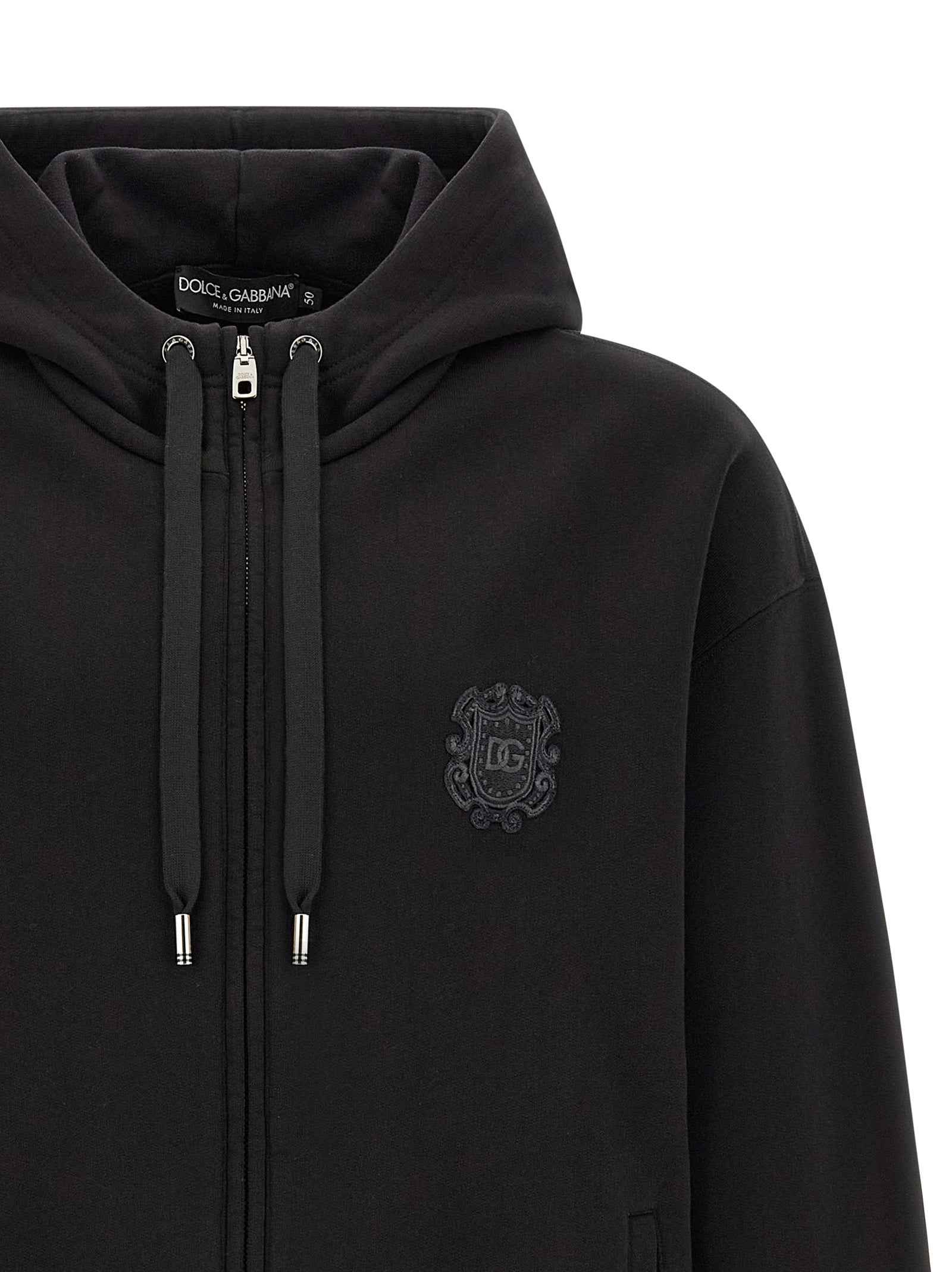 Black Cotton Sweatshirt