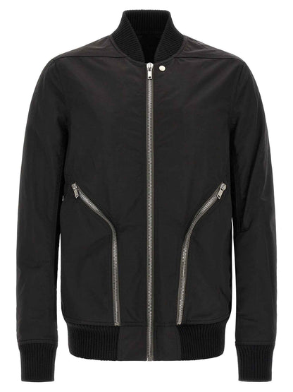 Black Nylon Bomber