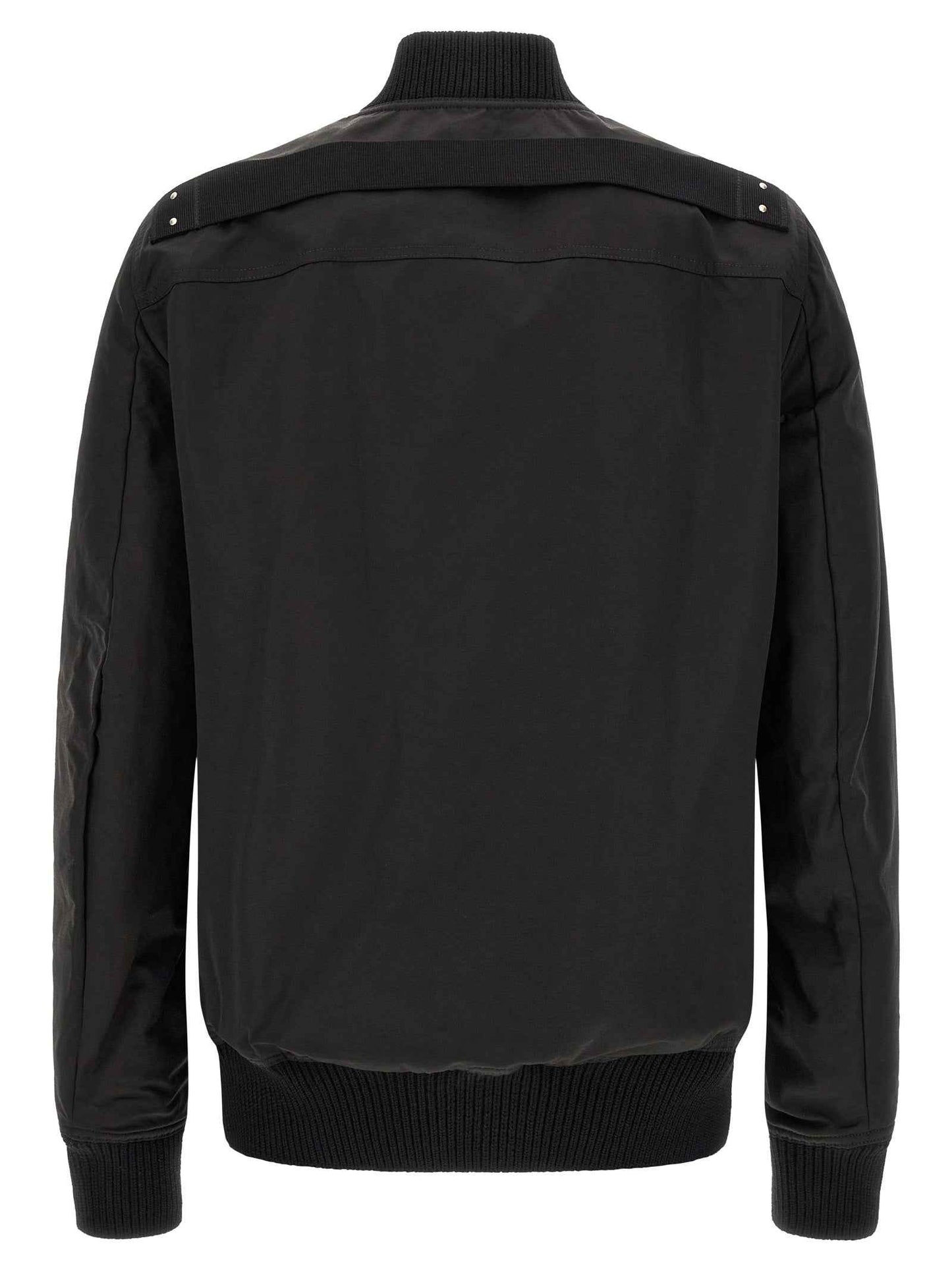 Black Nylon Bomber