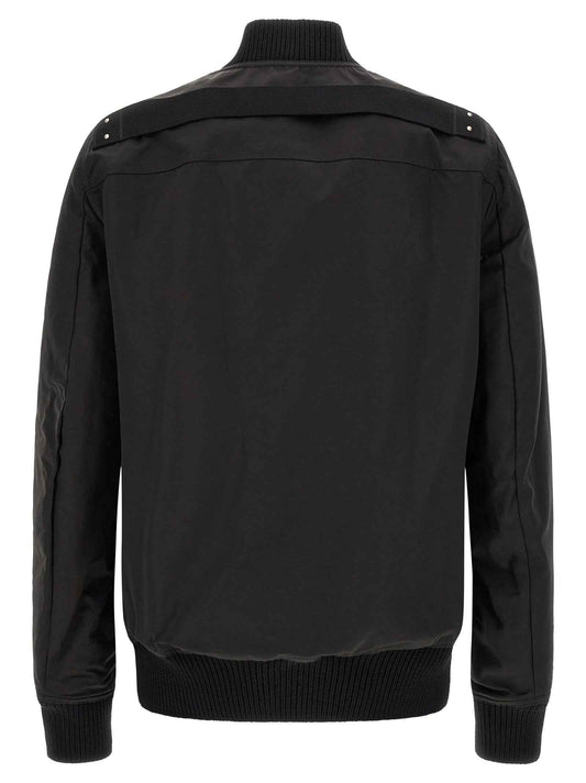 Black Nylon Bomber