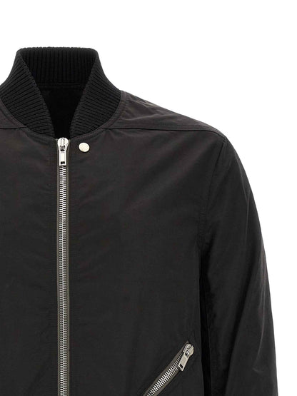 Black Nylon Bomber