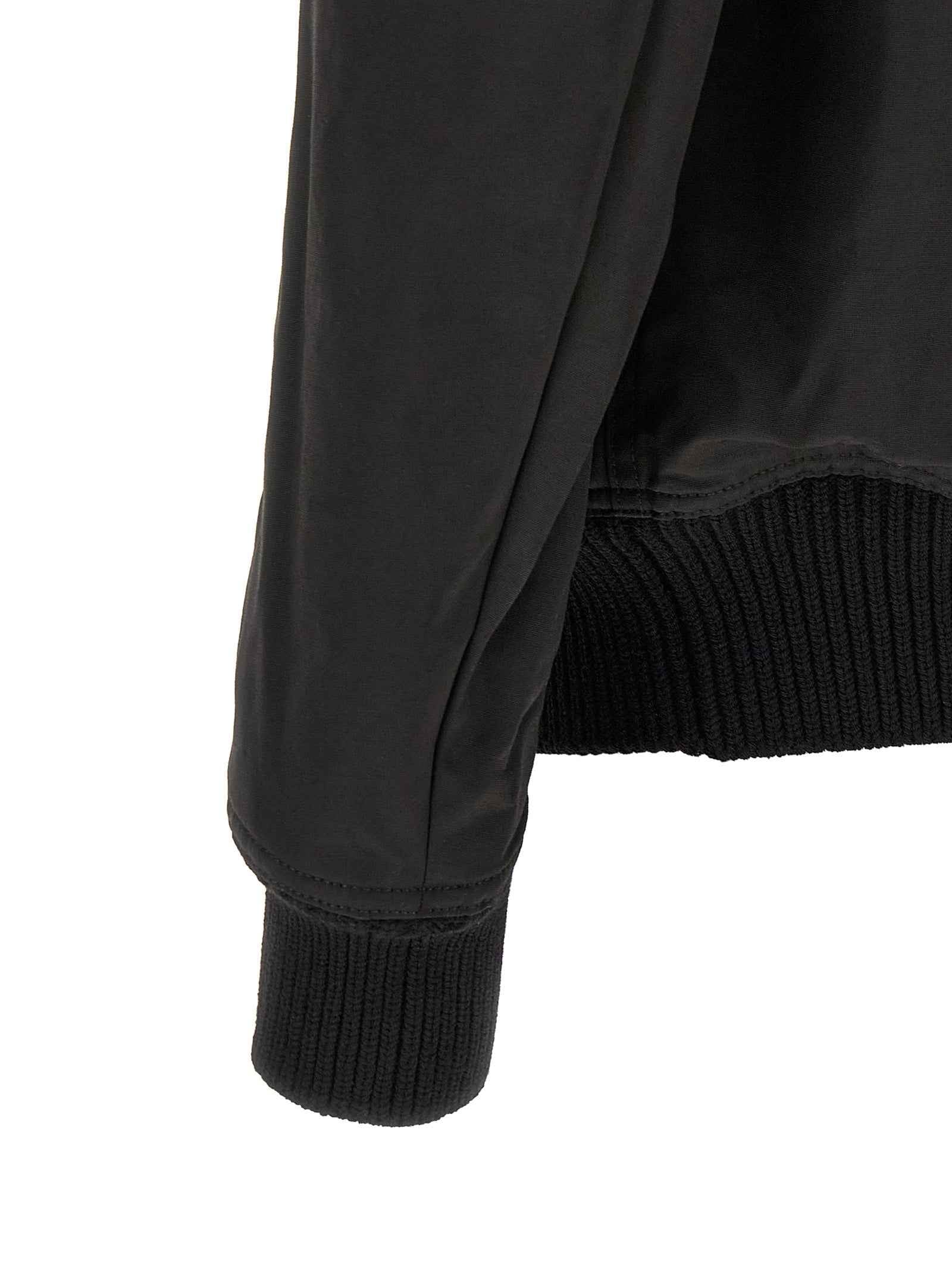 Black Nylon Bomber