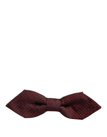 Men Red Silk Fantasy Adjustable Neck Papillon Bow Tie