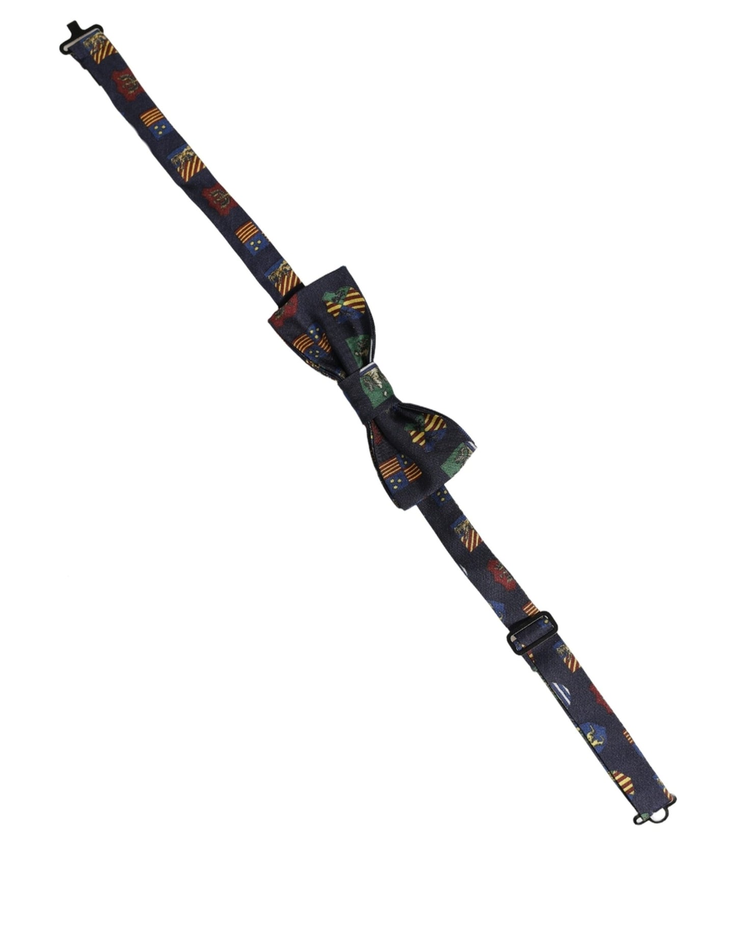 Men Blue Flags 100% Silk Adjustable Neck Papillon Bow Tie